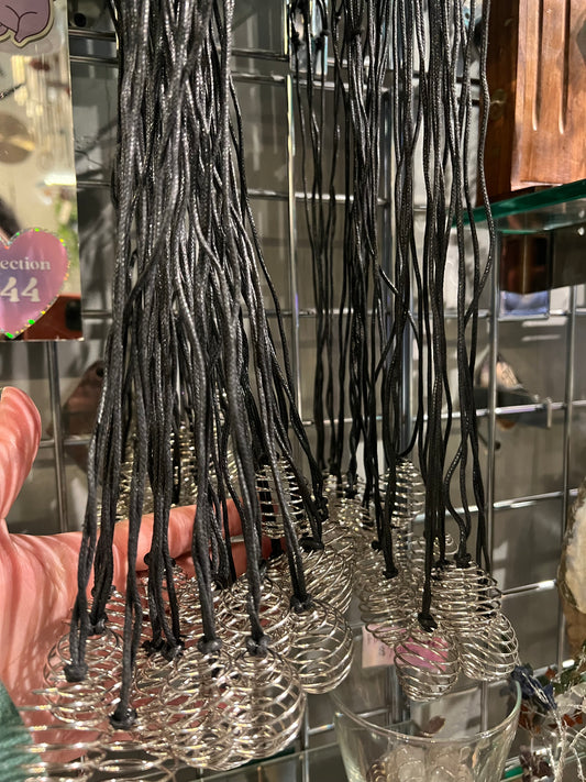 Spiral Cage Gemstone Pendants