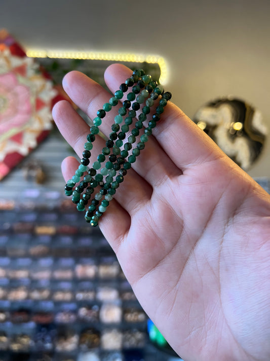 Emerald Faceted Bracelets