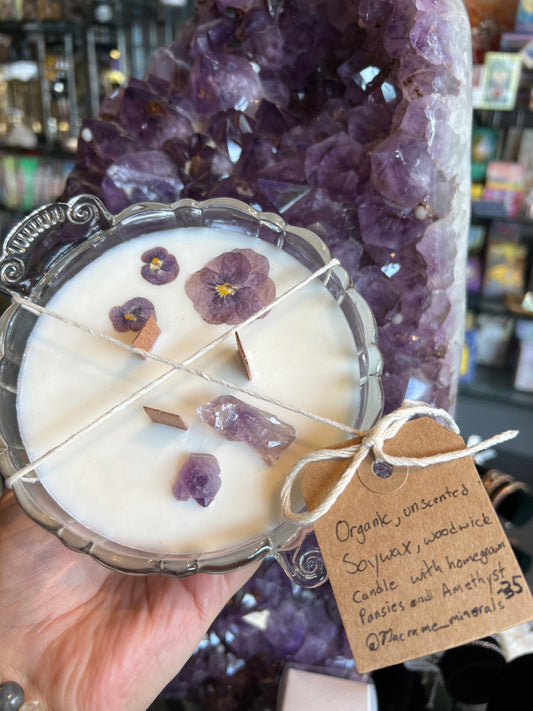 Amethyst Nature in a Candle