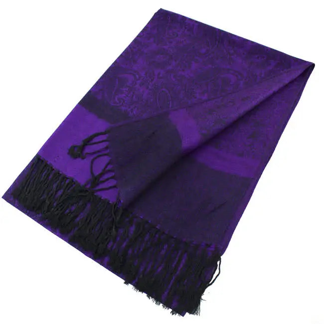 018_72 - One Piece Paisley Pashmina Scarf Shawls