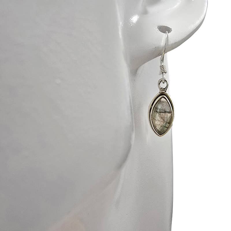 Labradorite Sterling Silver Dangle Earrings