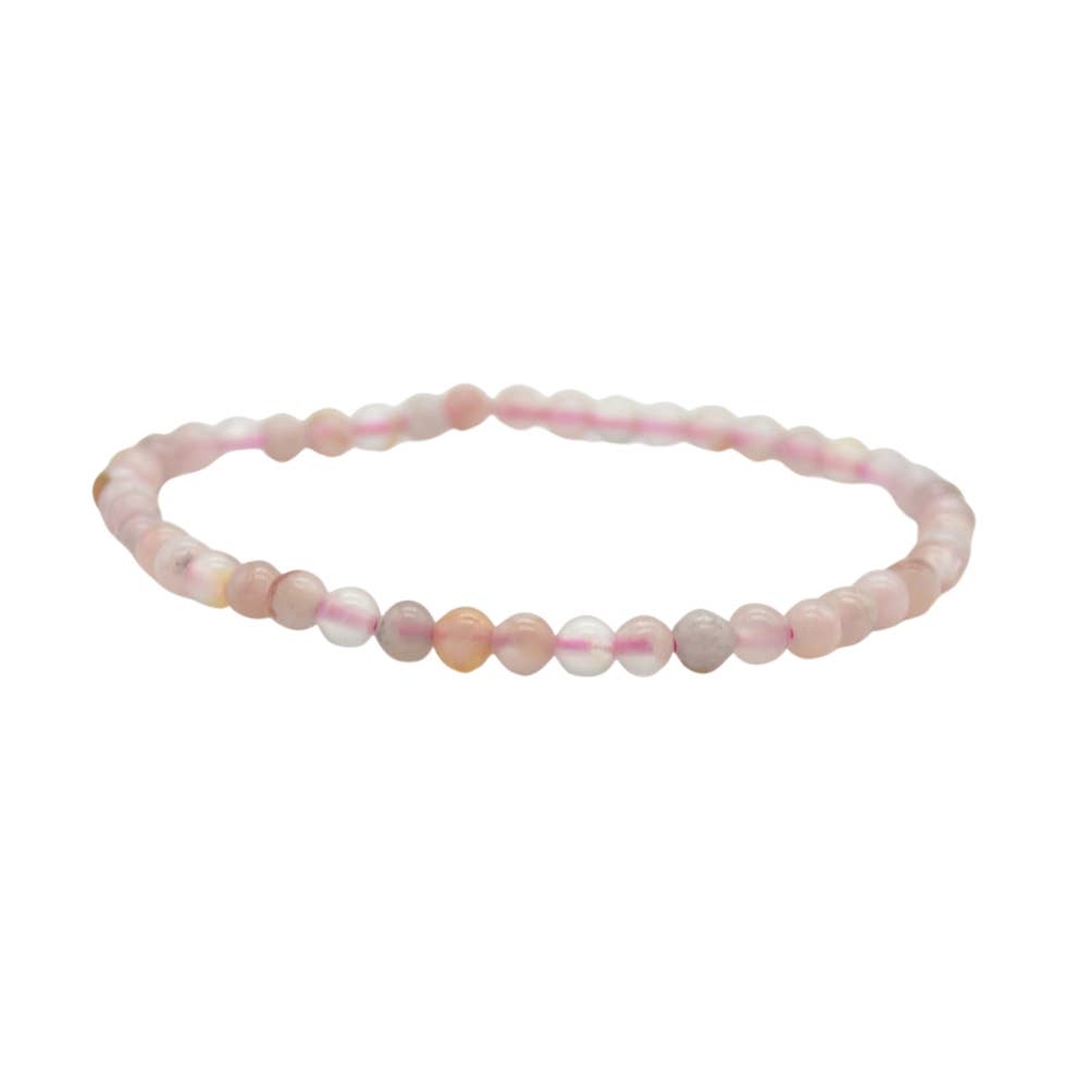 Flower Agate -4mm Bracelet