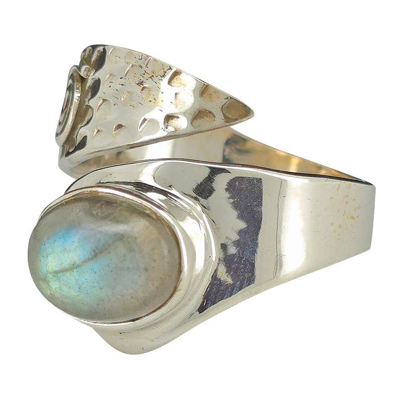 Labradorite Sterling Silver Adjustable Ring