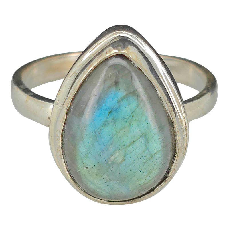 Labradorite Sterling Silver Ring: 8