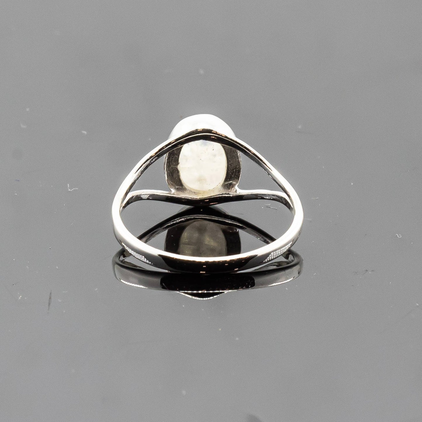 Rainbow Moonstone Ring Sterling Silver 925 : 7
