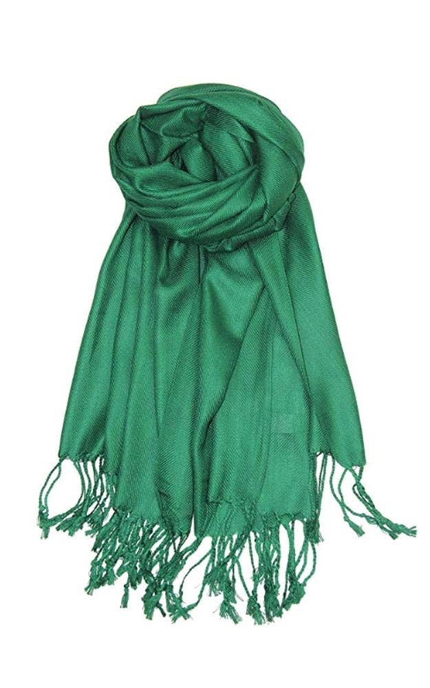 C52 - One Piece Forest Green Color Fashion Pashmina Shawl Sc