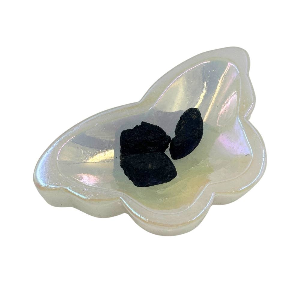 Butterfly -Aura Rainbow Quartz Trinket Dish