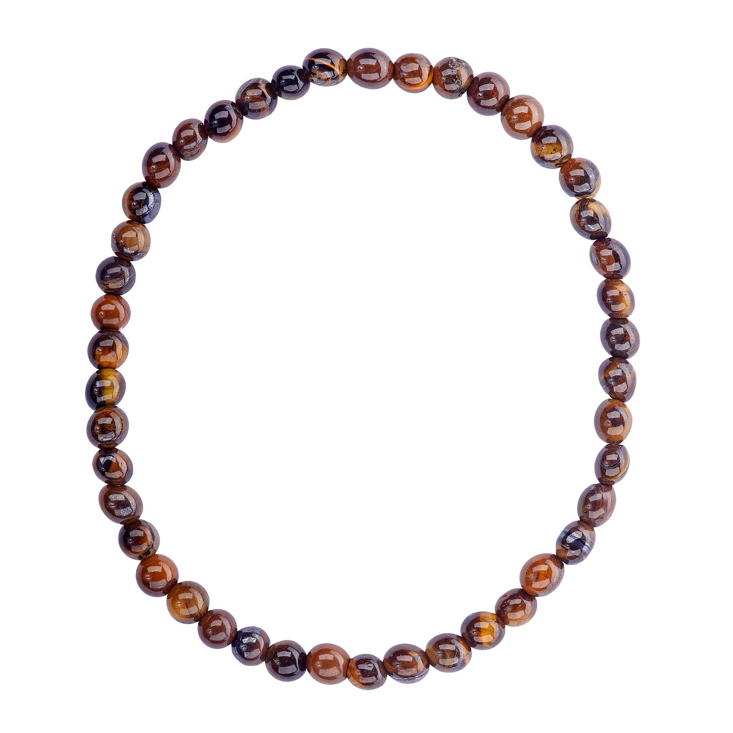 Tiger's Eye -Crystal Bracelet - 4mm