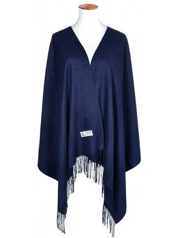 YN13 - Navy Soft Thick Cashmere Shawl Scarf