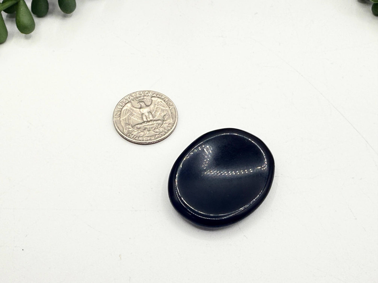 Black Obsidian Intention Stones 40x30x8mm (1 piece)