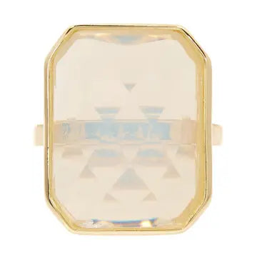 Crystal Large Rectangle Ring - GF