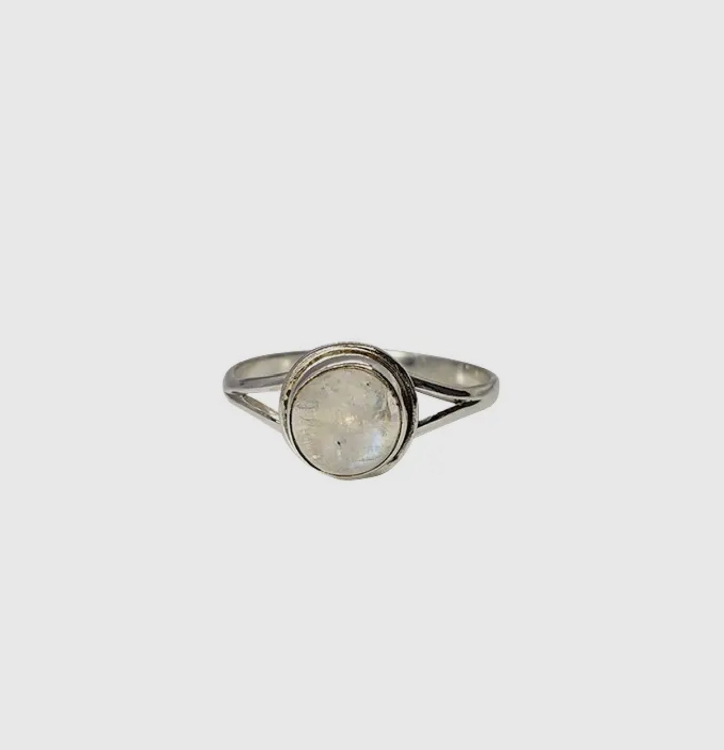 Moonstone Dainty Sterling Silver Ring