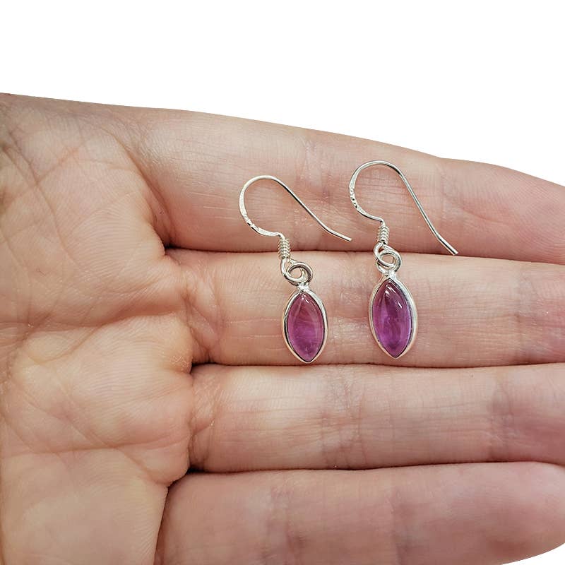 Amethyst Sterling Silver Dangle Earrings