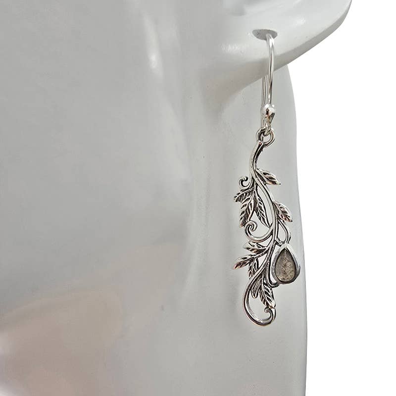Labradorite Sterling Silver Earrings On Hooks