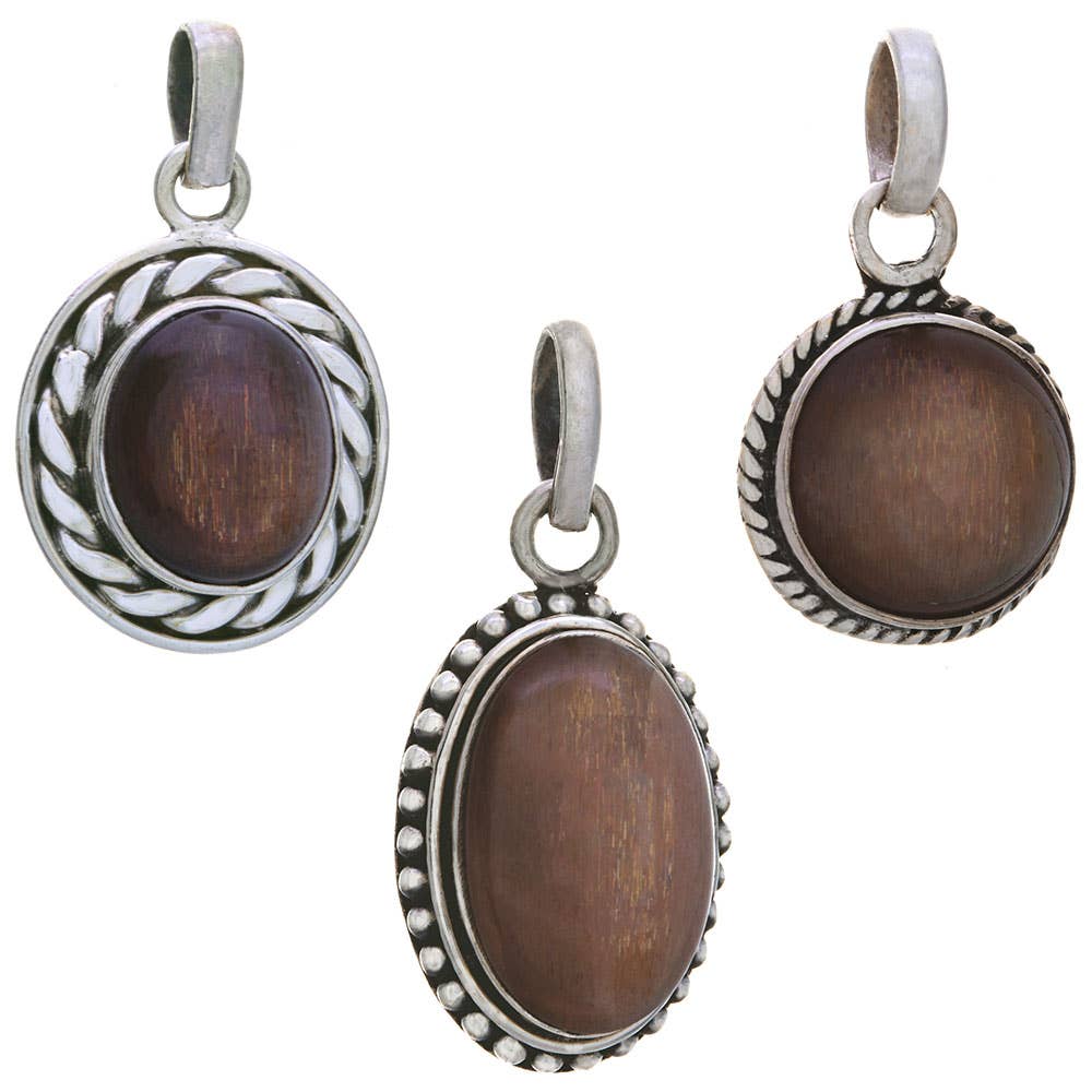 Assorted Oval & Round Goldshine Moonstone Pendant