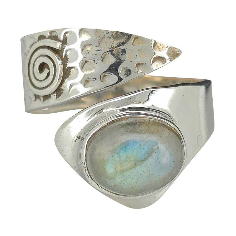 Labradorite Sterling Silver Adjustable Ring