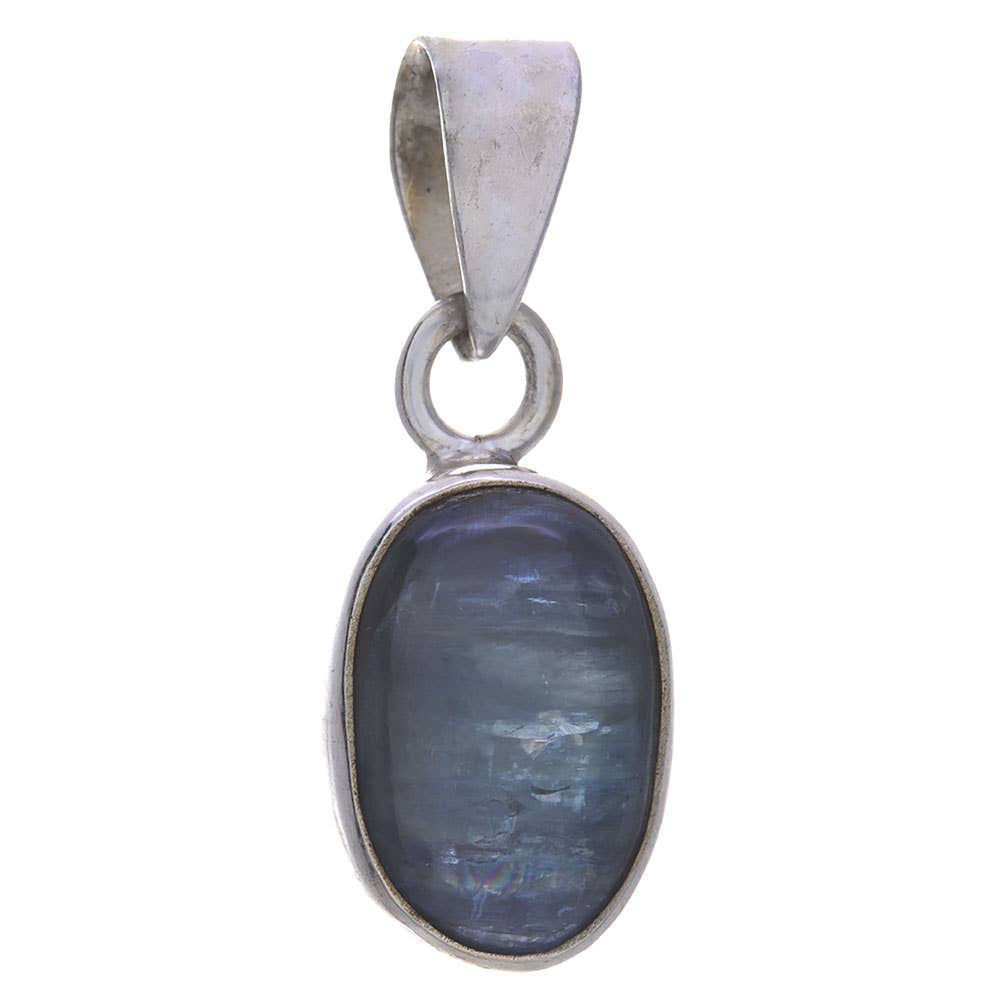 Assorted Small Plain Oval Kyanite Pendant (26 to 31mmH)