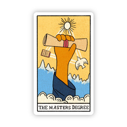 "The masters degree" tarot card sticker