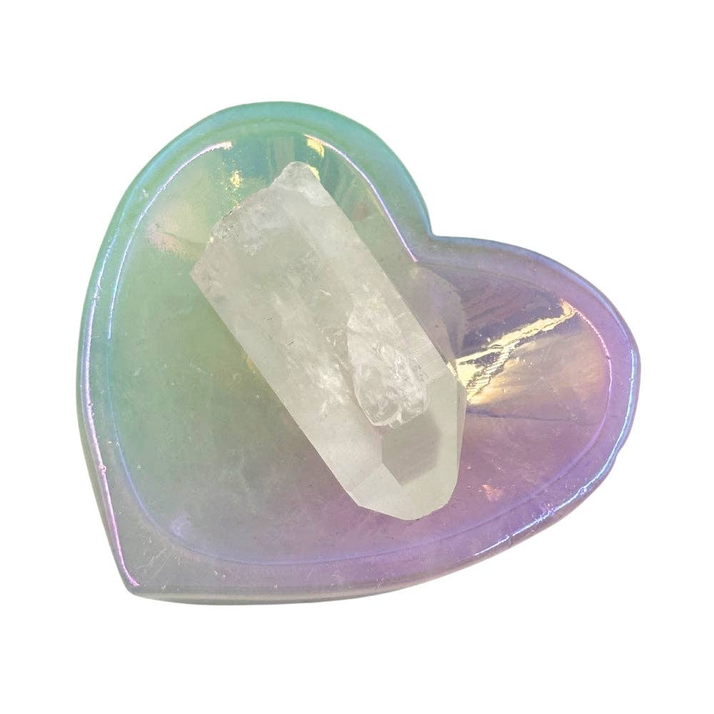 Heart- Aura Rose Quartz Trinket Dish