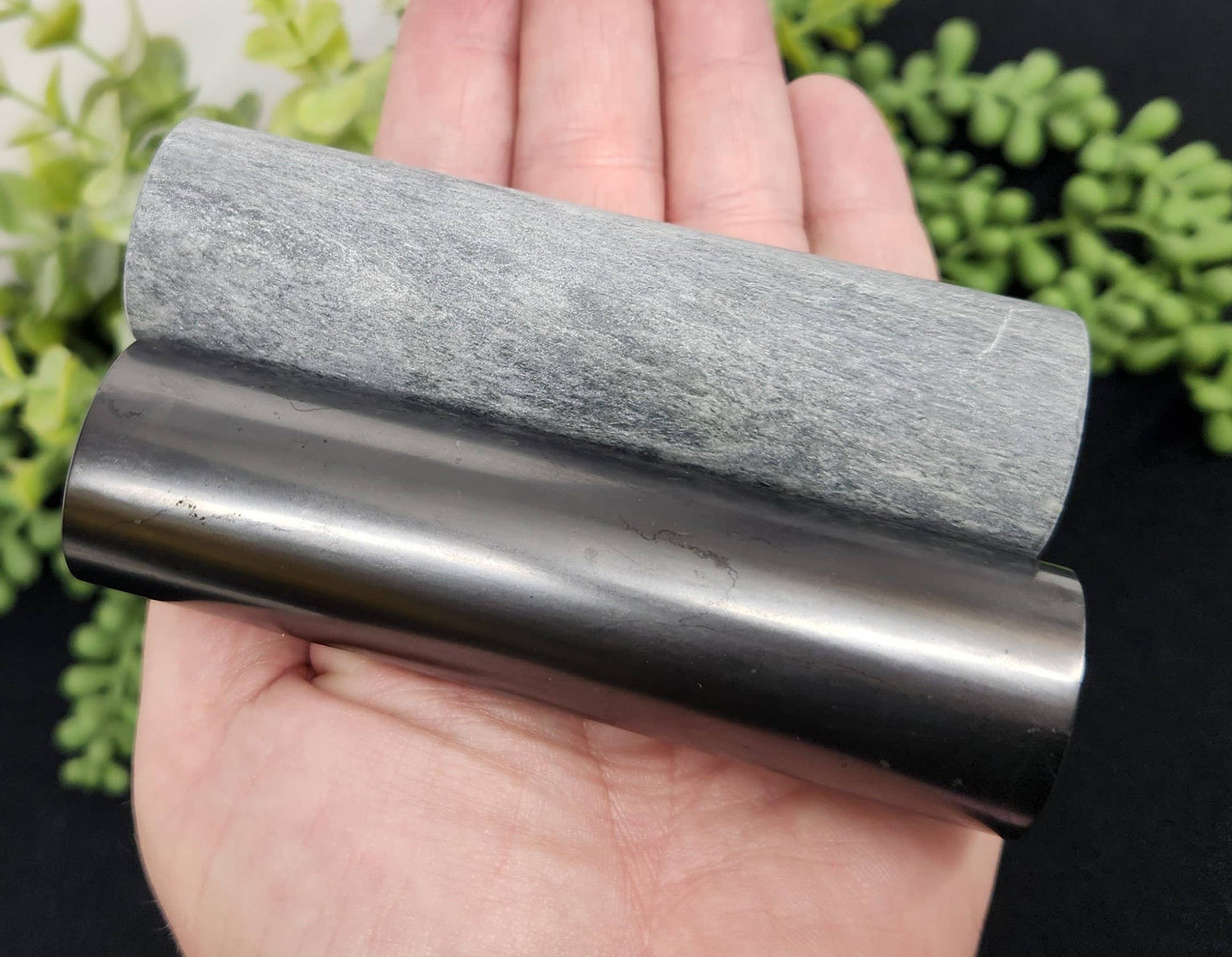Shungite & Steatite Harmonizer Rods-EMF Protection (10x3cm)