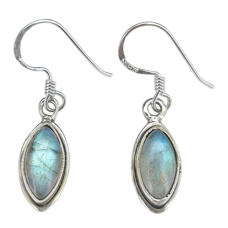 Labradorite Sterling Silver Dangle Earrings
