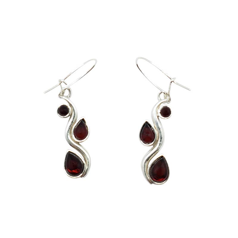 Cherry Amber Sterling Silver Earrings On Hooks