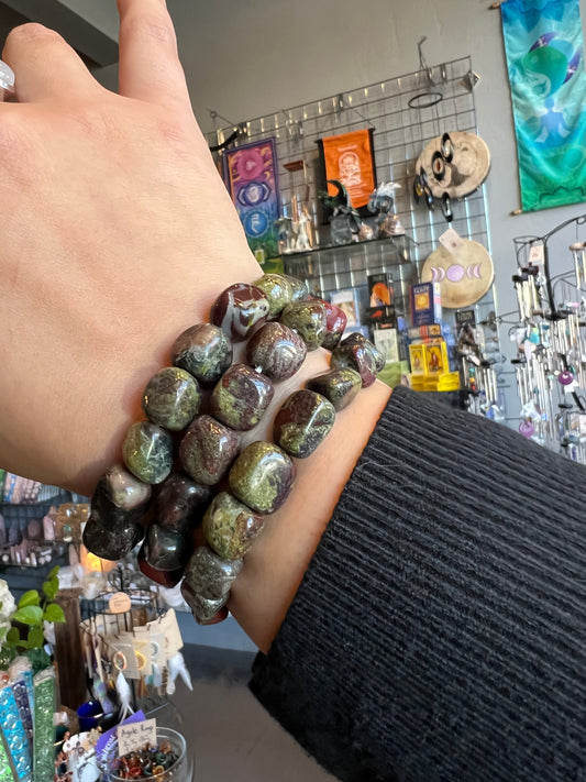Dragon Bloodstone Gemstone Bracelet