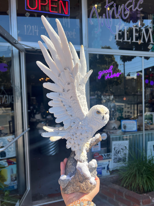 Beautiful White Owl Figurine
