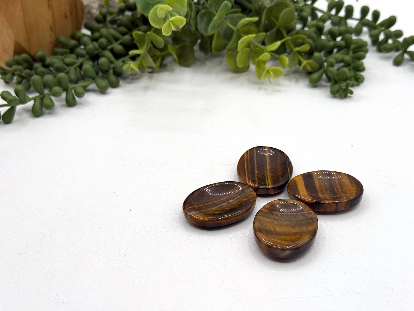 Yellow Tiger Eye Intention Stones 40x30x8mm