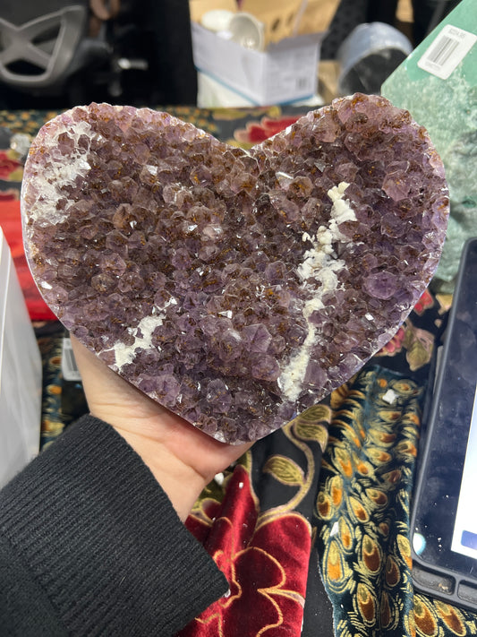 Amethyst Lg Heart;460