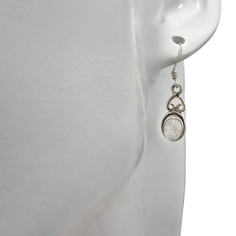 Moonstone Sterling Silver Dangle Earrings