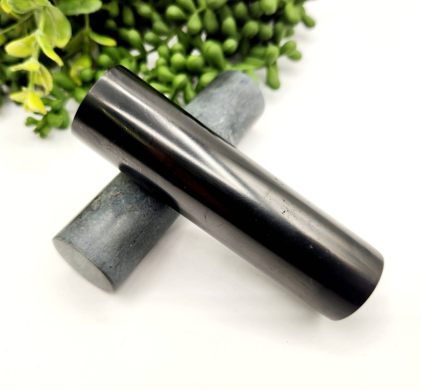 Shungite & Steatite Harmonizer Rods-EMF Protection (10x3cm)