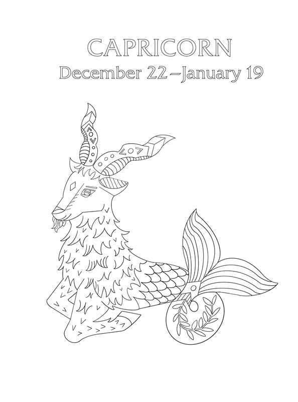 Capricorn: Your Cosmic Coloring Book by Mecca Woods: Paperback; 48 pages / English