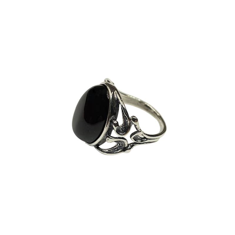 Cherry Amber Sterling Silver Ring : 8