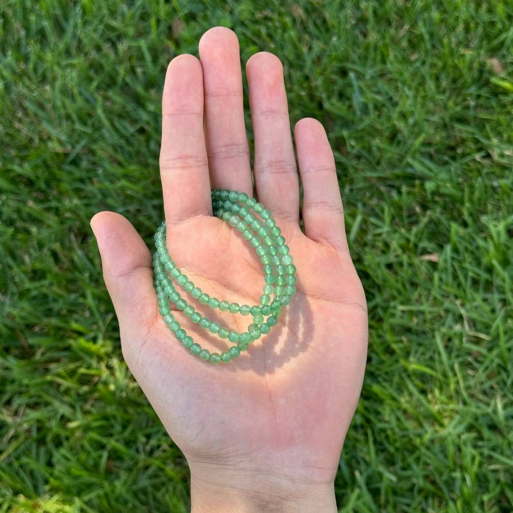 Green Aventurine -Crystal Bracelet - 4mm