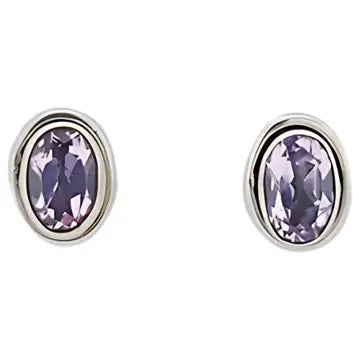 Gemstone Sterling Silver Stud Earrings