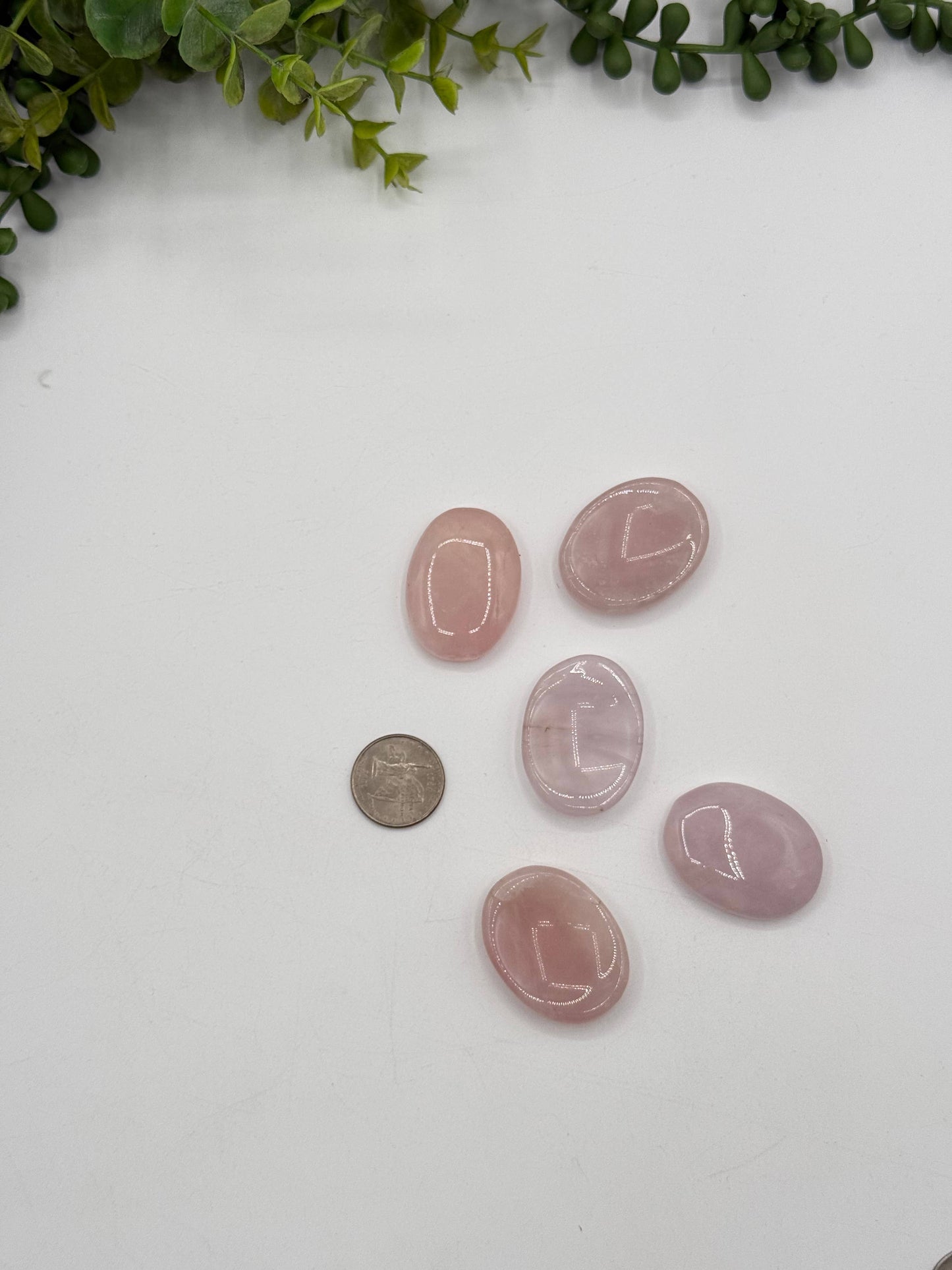 Rose Quartz Intention Stones 40x30x8mm