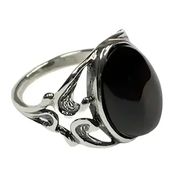 Cherry Amber Sterling Silver Ring
