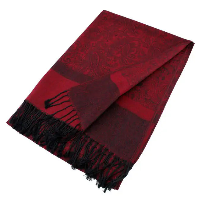 018_09 - One Piece Paisley Pashmina Scarf Shawls
