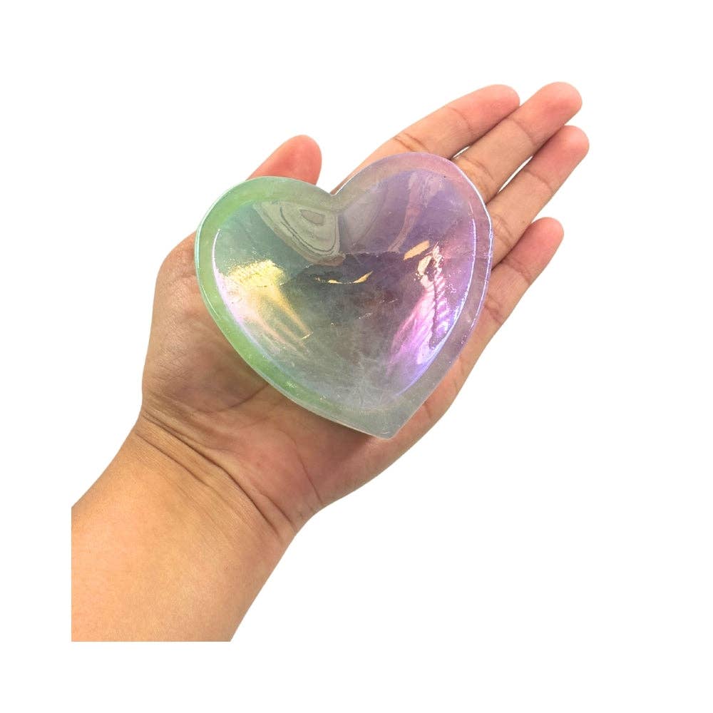 Heart- Aura Rose Quartz Trinket Dish