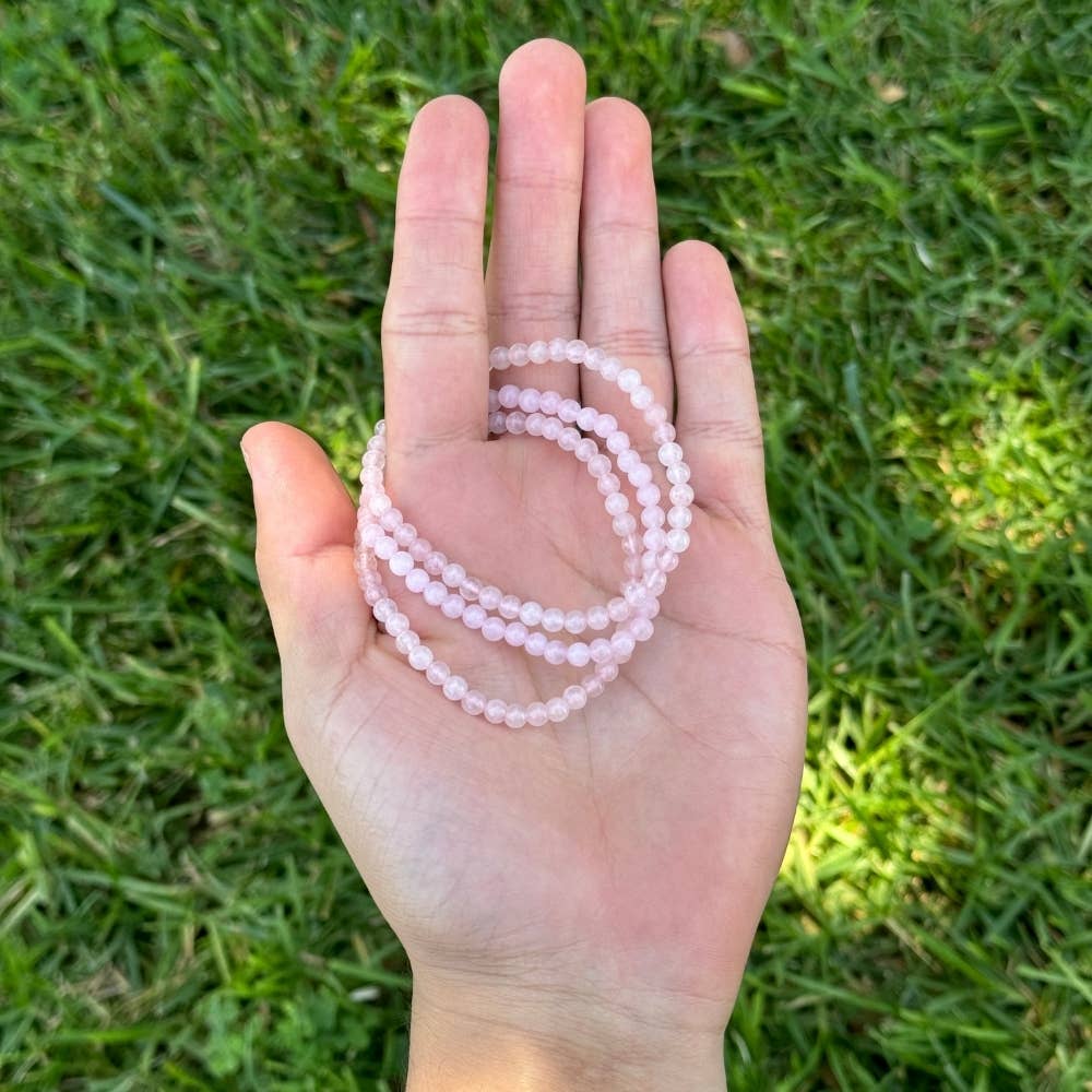 Rose Quartz -Crystal Bracelet - 4mm