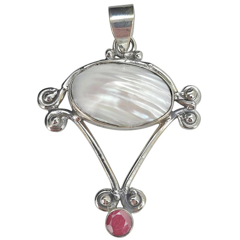 Pearl / Gemstone / Silver Pendant