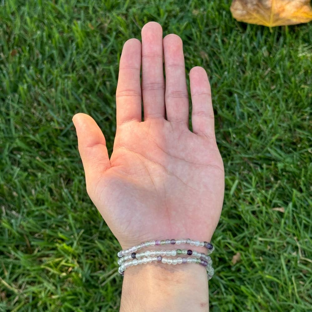 Fluorite -Crystal Bracelet - 4mm