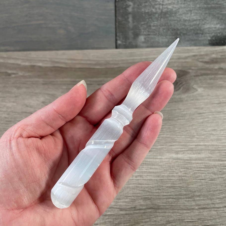 Selenite Polished Wands and Athame Blades -5.75 inches