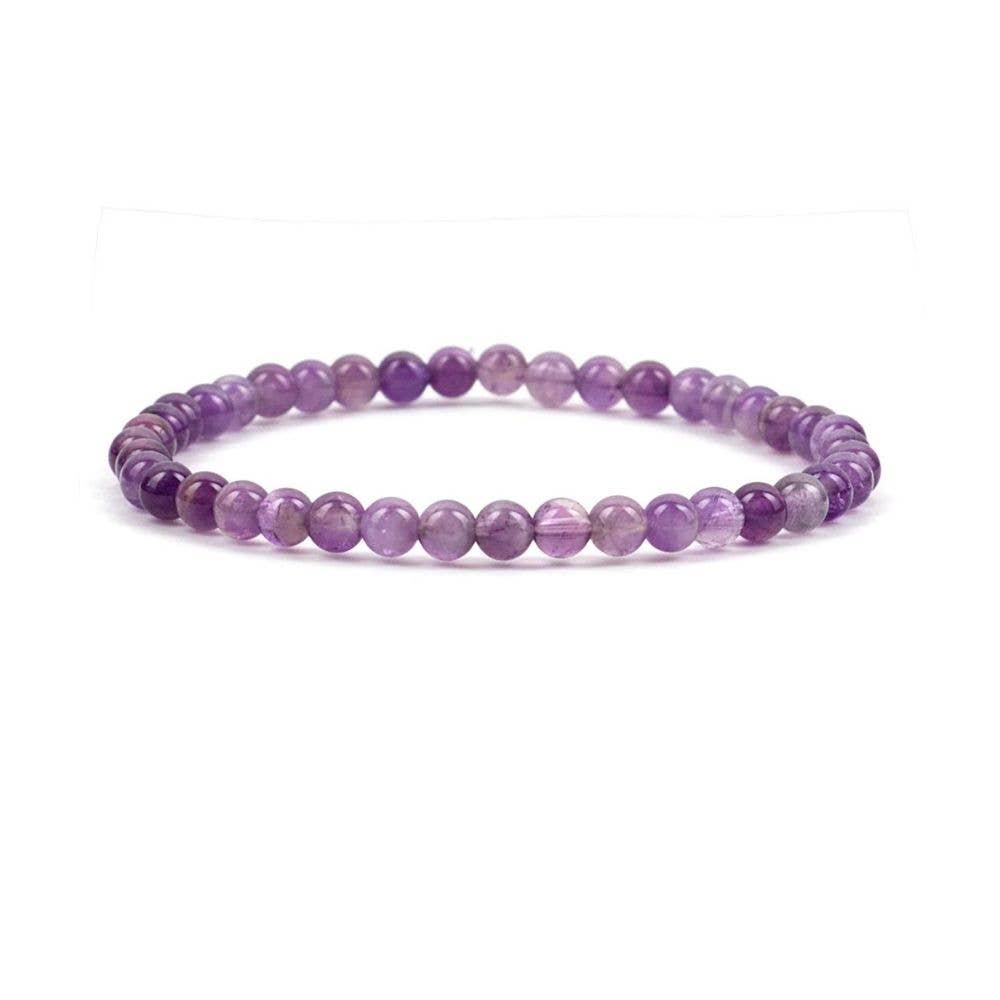 Amethyst -Crystal Bracelet - 4mm