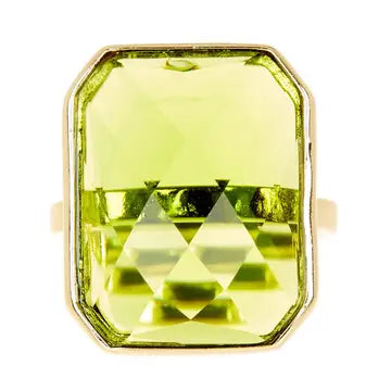 Crystal Large Rectangle Ring - GF