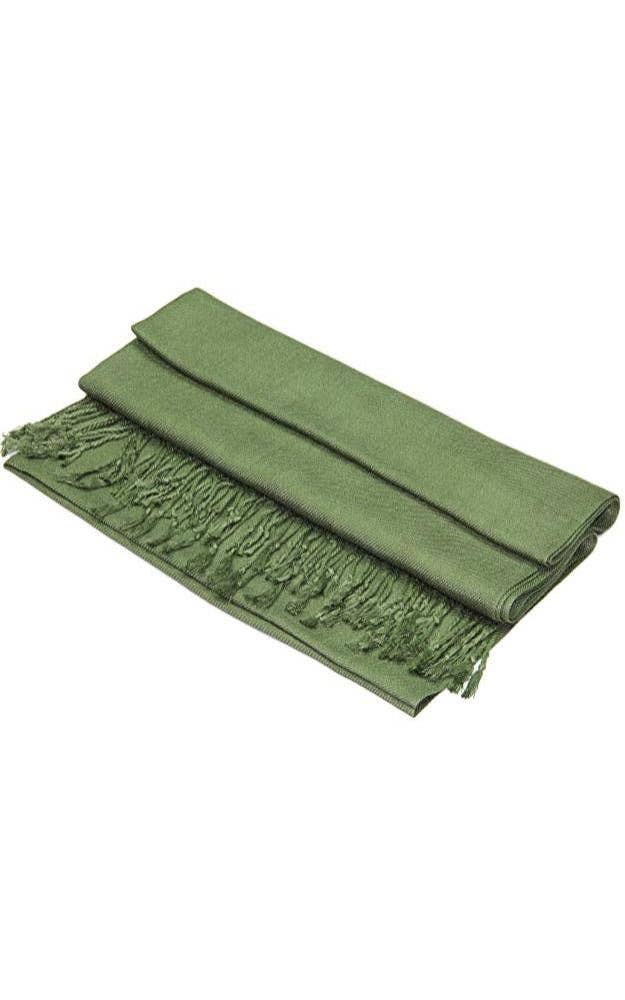 C14 - One Piece Olive Color Fashion Pashmina Shawl Scarf