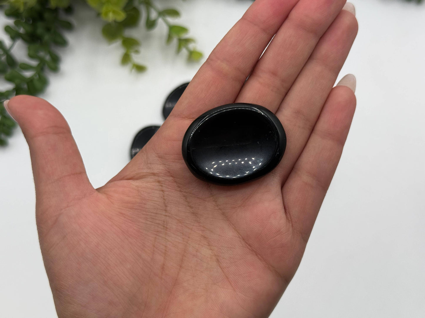 Black Obsidian Intention Stones 40x30x8mm (1 piece)