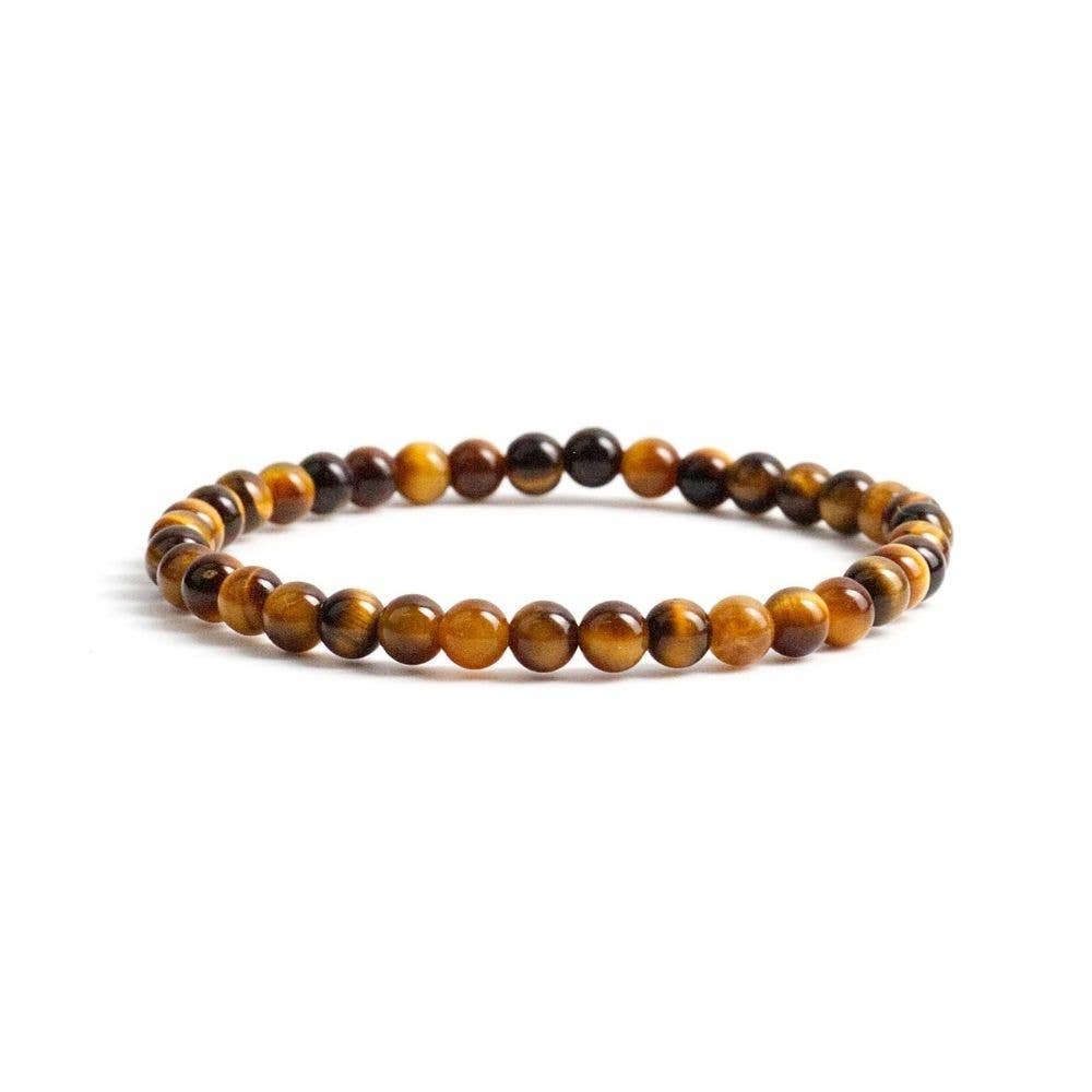 Tiger's Eye -Crystal Bracelet - 4mm