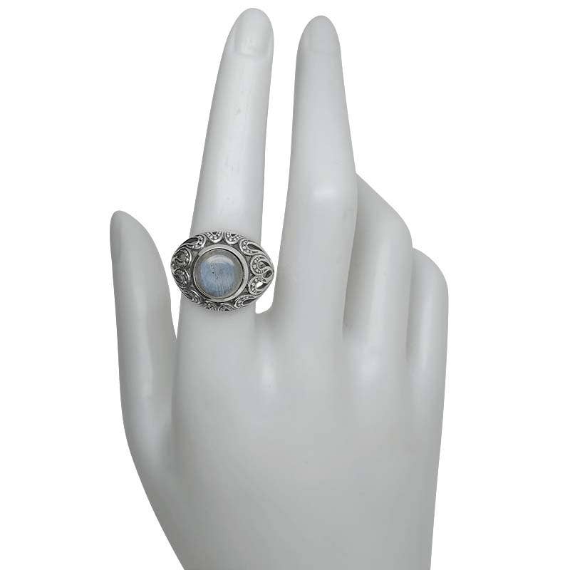 Labradorite Sterling Silver Ring: 9